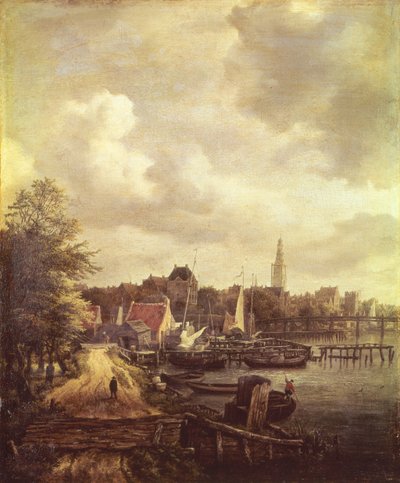 アムステルダムの眺め 作： Jacob van Ruisdael